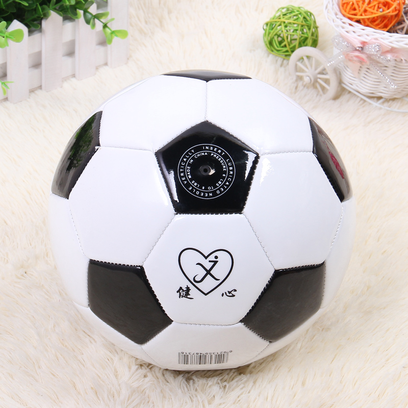 No.4 classic black and white block football youth soccer machine sewing football