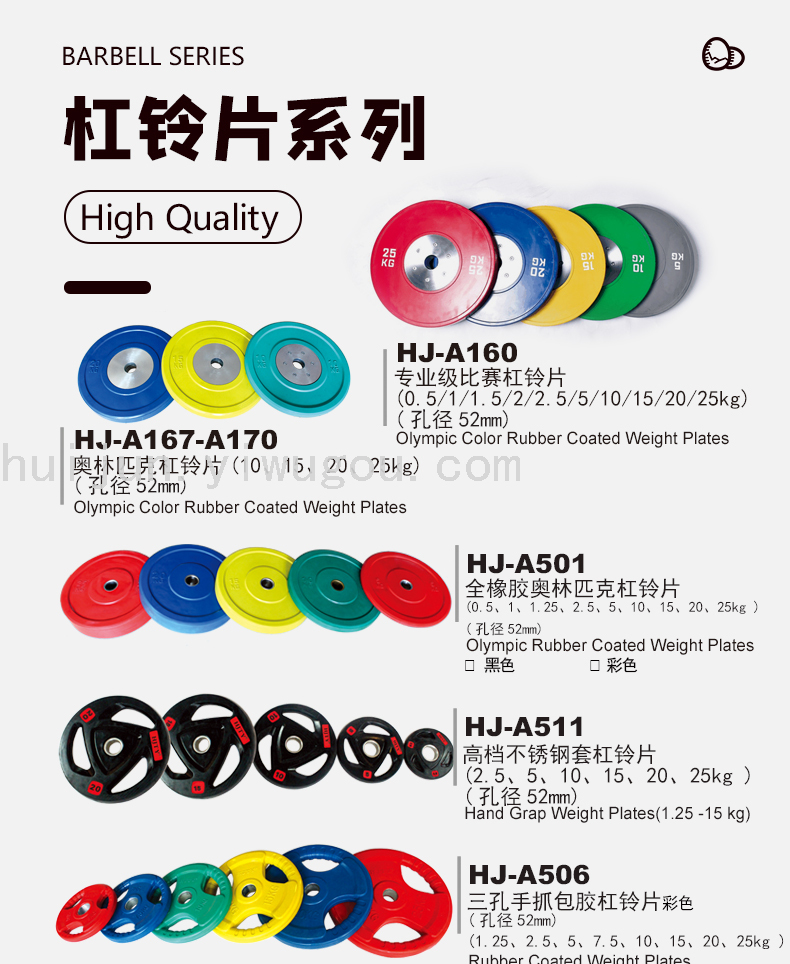 Barbell Piece for Commercial Use 50mm Large Hole Color Coated Plastic Three-Hole Piece Hand Grasping Piece Olin P Barbell Piece for Commercial Use 50mm Large Hole Color Coated Plastic Three-Hole Piece Hand Grasping Piece Olin P