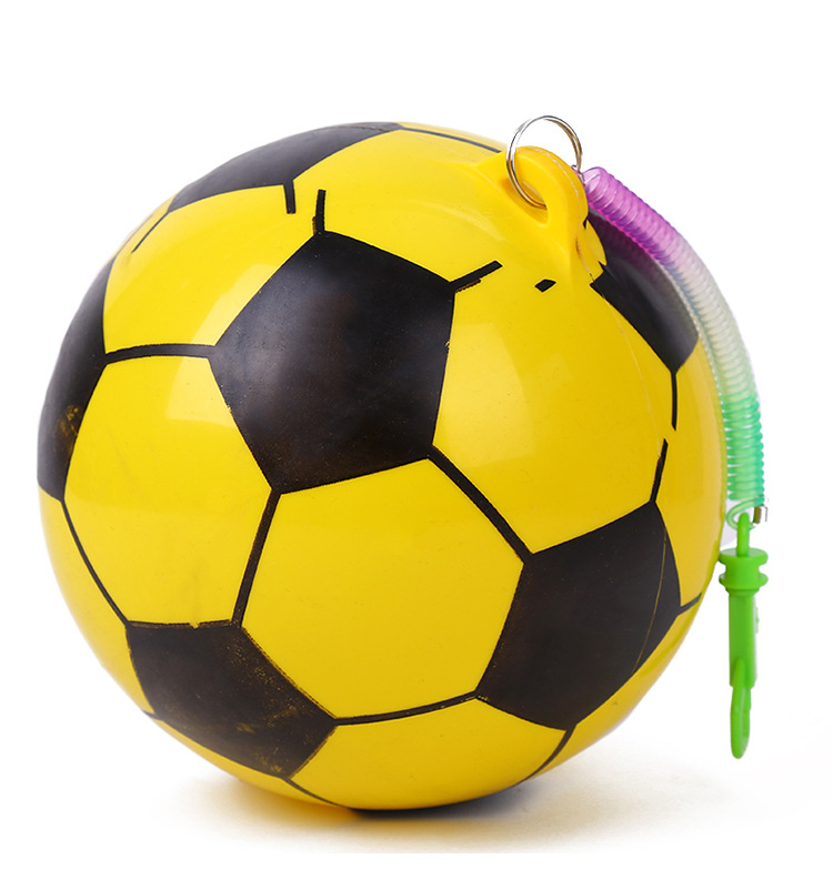 Spring rope chain ring football inflatable toy ball baby little football kindergarten dance portable ball