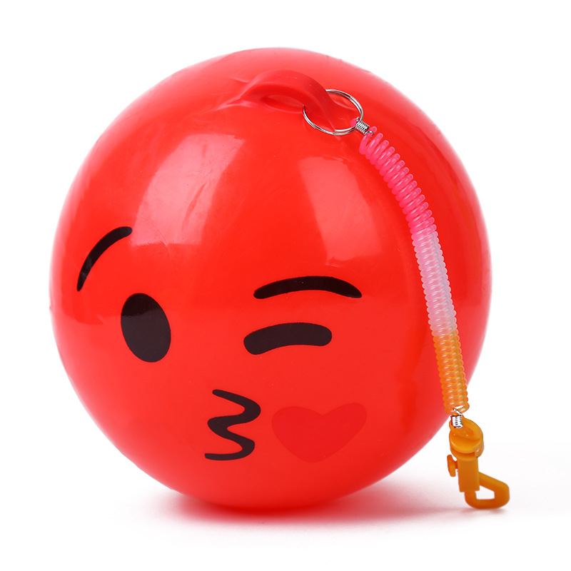 Spring rope chain ring football inflatable toy ball baby little football kindergarten dance portable ball