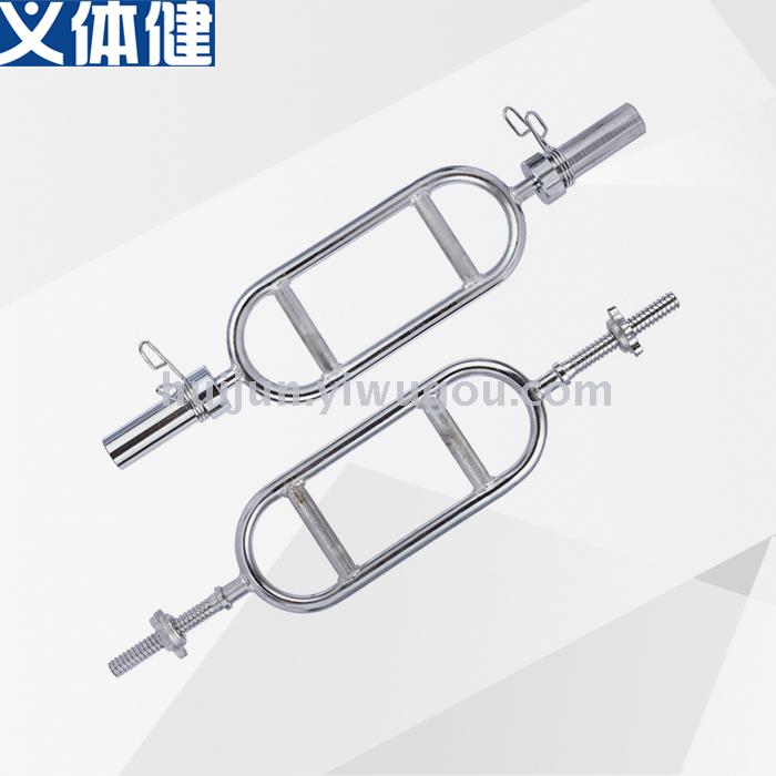 Circular barbell bar with electroplated threads, large bore, four borders, biceps, triceps, aperture 25mm
