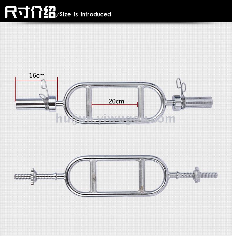 Circular barbell bar with electroplated threads, large bore, four borders, biceps, triceps, aperture 25mm Circular barbell bar with electroplated threads, large bore, four borders, biceps, triceps, aperture 25mm