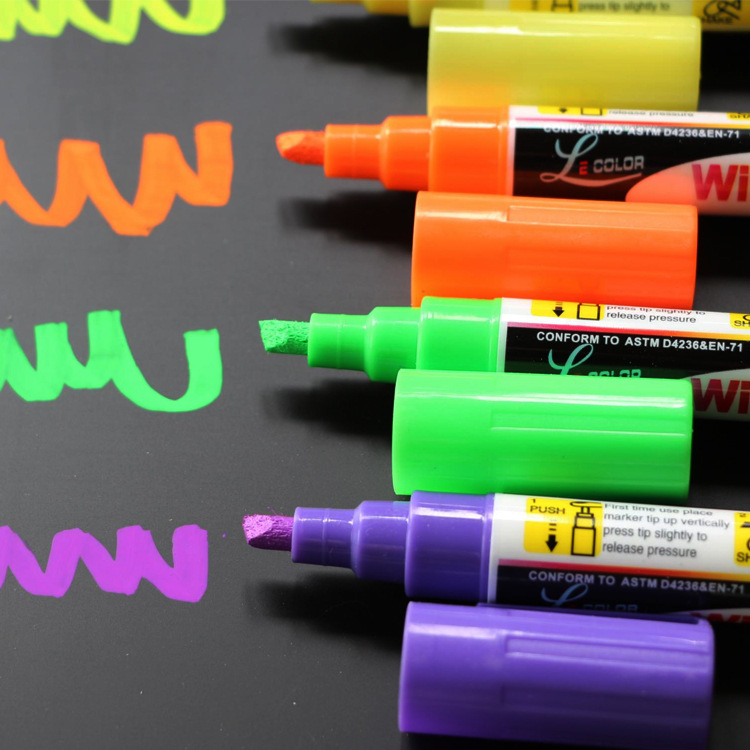 Blackboard Special Highlighter LED Electronic Board Luminous Pen Glass Plate Liquid Writing Pen a Set of Eight-Color Brush
