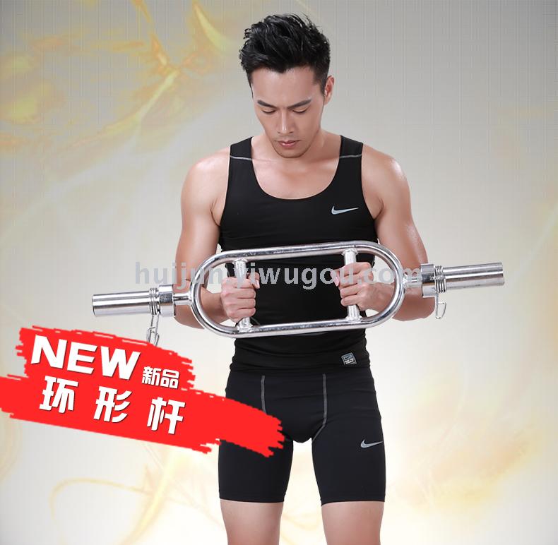 Olympic pole electroplated picker ring type barbell pole four-frame bicep tricep fitness device Olympic pole electroplated picker ring type barbell pole four-frame bicep tricep fitness device