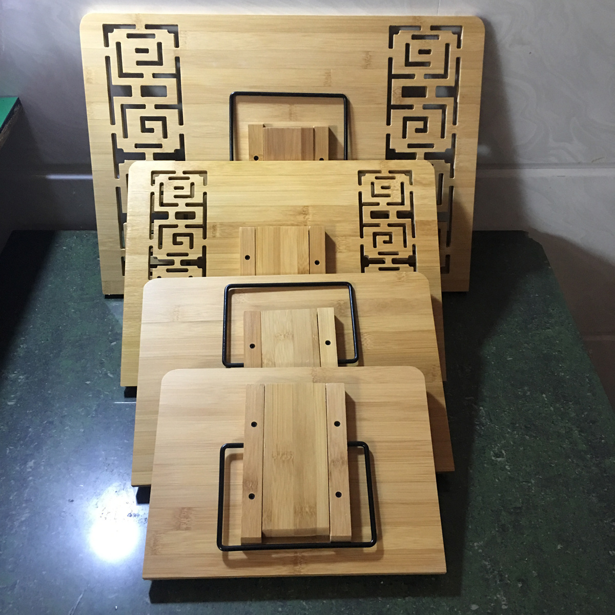 Bamboo Hollow Copyboy Stand Writing Brush Calligraphy Stand Calligraphy Reading Rack Bamboo Book Shelf Book Easel Wholesale