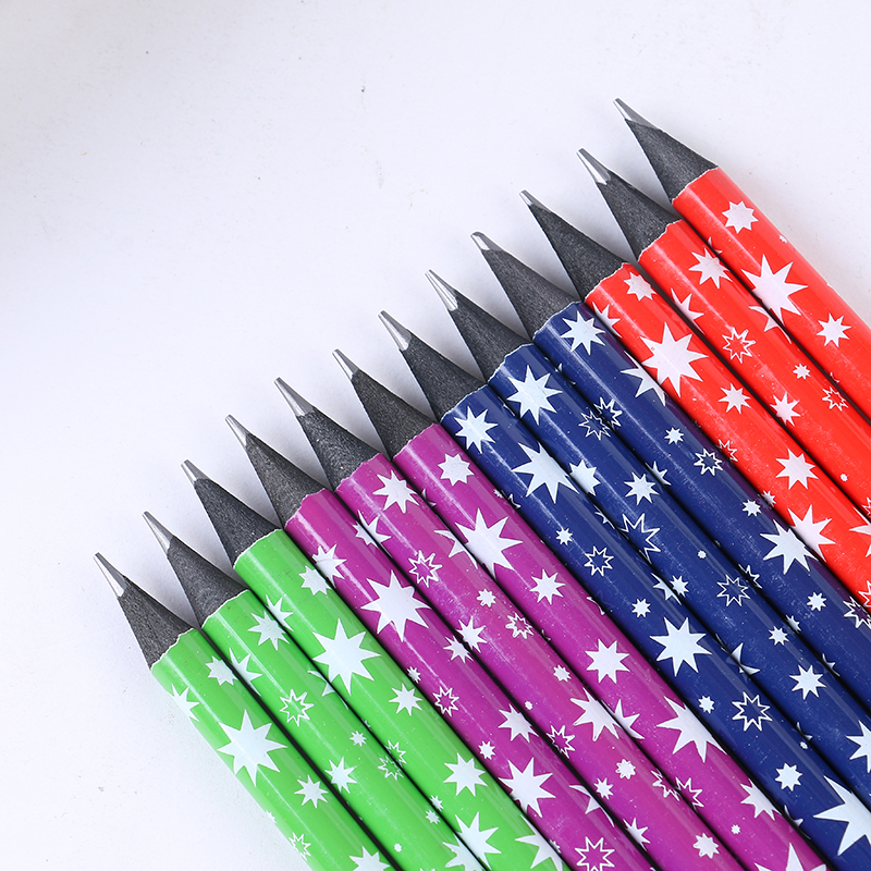 Black Wood Pencil round Brush Pot Positive Posture HB Writing Pencil Primary School Children Safety Nontoxic Pencil