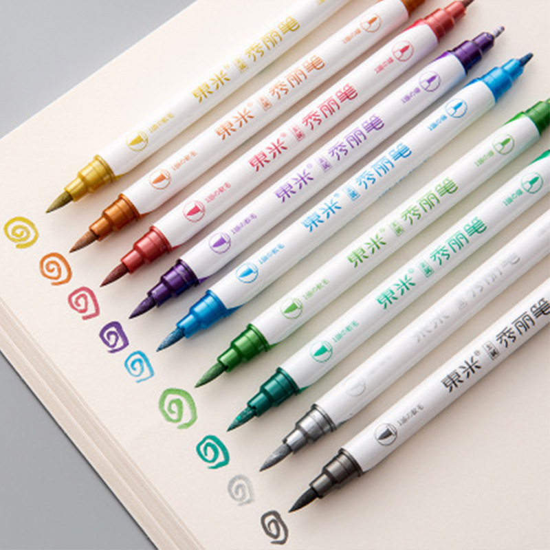 Dongmi 560 Color Double-Headed Pen Type Writing Brush Double-Headed Design, a Multi-Purpose Factory Direct Supply, First-Hand Supply