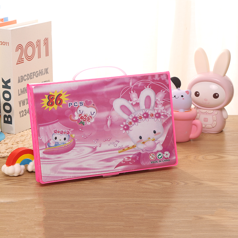 Children&#039;s crayons 86pcs writing set drawing tools drawing set birthday gift brush customization