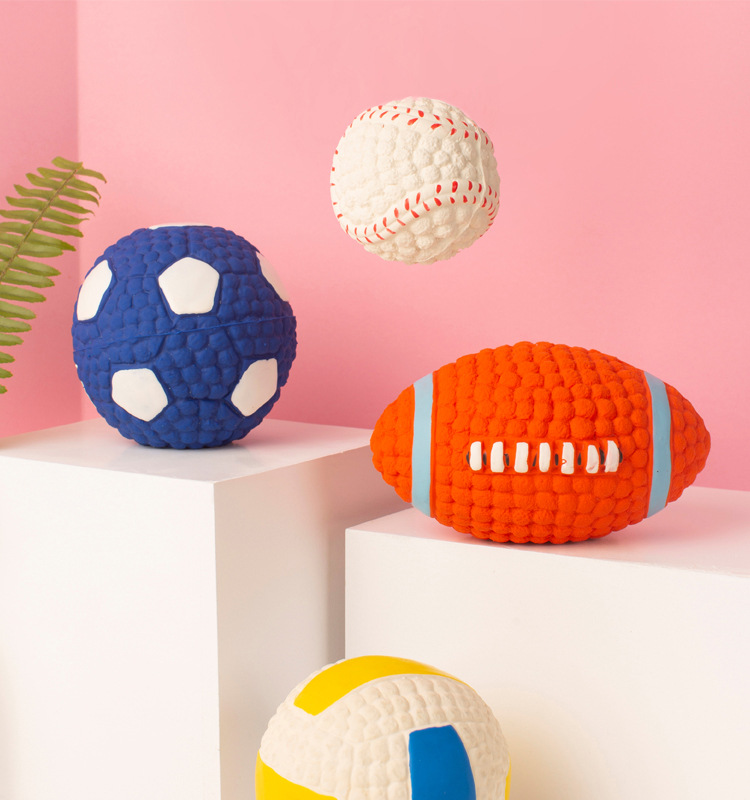 Internet Hot Dog Toy Latex Rugby Tennis Dog Bite Vocal Ball Pet Toy Internet Hot Dog Toy Latex Rugby Tennis Dog Bite Vocal Ball Pet Toy