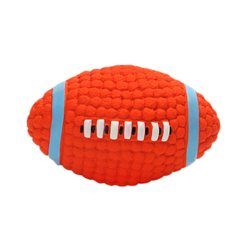 Internet Hot Dog Toy Latex Rugby Tennis Dog Bite Vocal Ball Pet Toy
