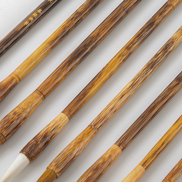 Ma Bamboo Royal Doubled Both with Weasel&#039;s Hair Large and Medium Small Size Writing Brush Set Beginner Adult Calligraphy Practice Regular Script