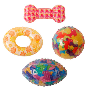 2020 Set of Dog Toys Designs Wholesale OEM/ODM Non-woven Printed Tpr toy Rugby Dog Chew Toys With squeaky dog toy