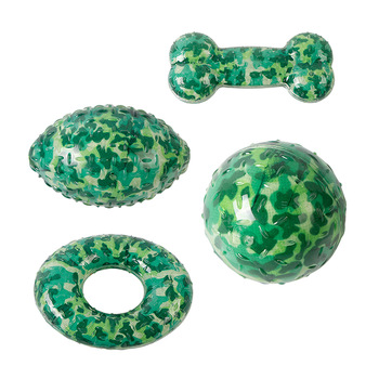 2020 Set of Dog Toys Designs Wholesale OEM/ODM Non-woven Printed Tpr toy Rugby Dog Chew Toys With squeaky dog toy