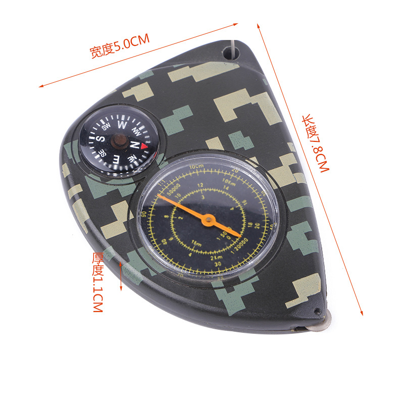 Keychain Compass Camping Mountaineering Outdoor Compass New Multi-Purpose Compass with Map Measurement Function Keychain Compass Camping Mountaineering Outdoor Compass New Multi-Purpose Compass with Map Measurement Function