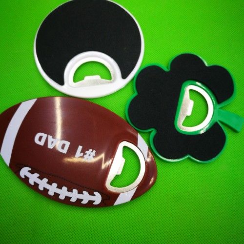 We Have a Variety of Bottle Opener Styles, Rugby-Shaped, Large round, Leaf-Shaped. We Have a Variety of Bottle Opener Styles, Rugby-Shaped, Large round, Leaf-Shaped.