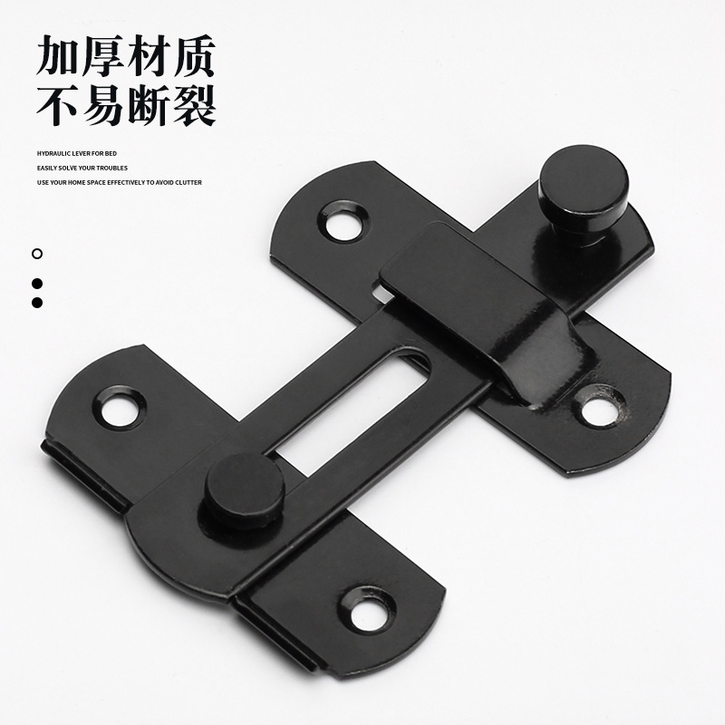 Thickened Stainless Steel Door Latch Safety Bolt Sliding Door Flat Buckle Latch Anti-Theft Clasp Lock Hardware Wholesale