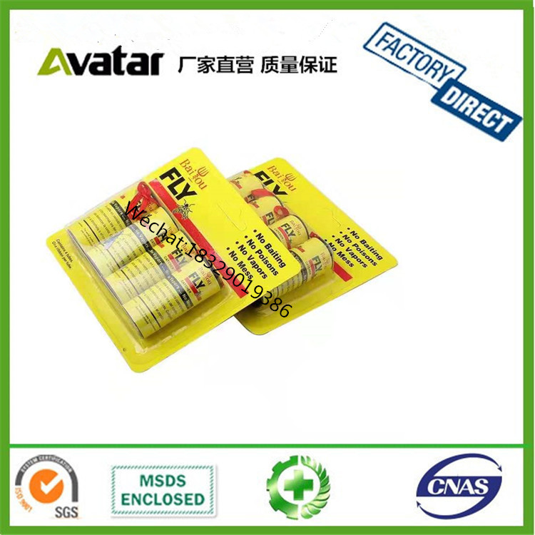 HangingYellow card Fly Glue Ribbon Trap Disposable Fly Glue Trap Fly Glue Roll