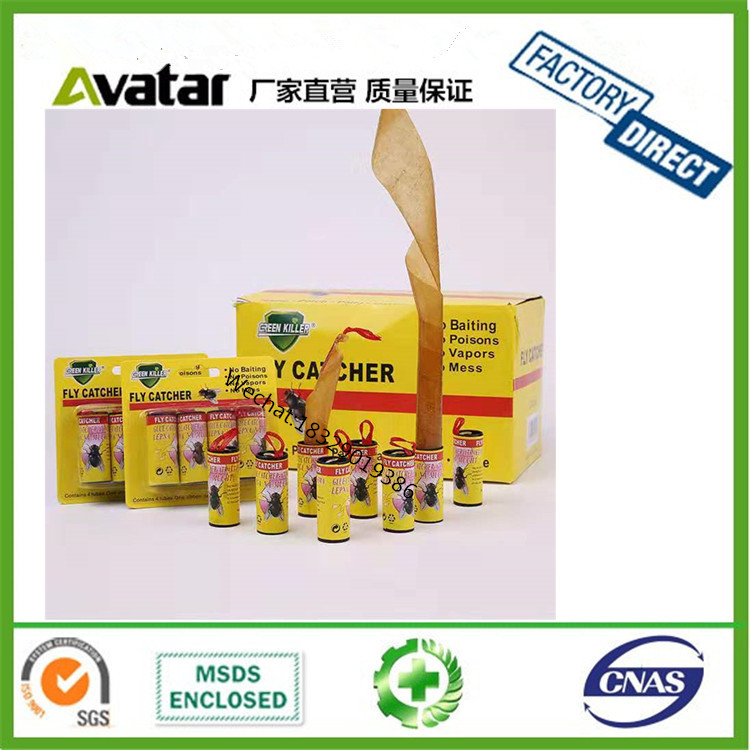 HangingYellow card Fly Glue Ribbon Trap Disposable Fly Glue Trap Fly Glue Roll