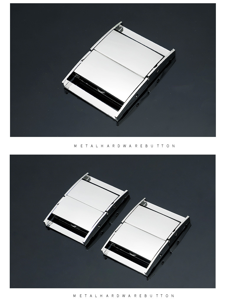 All-Metal Safety Plug Zinc Alloy Ribbon Thin Square Buckle Hardware Buckle Factory Wholesale