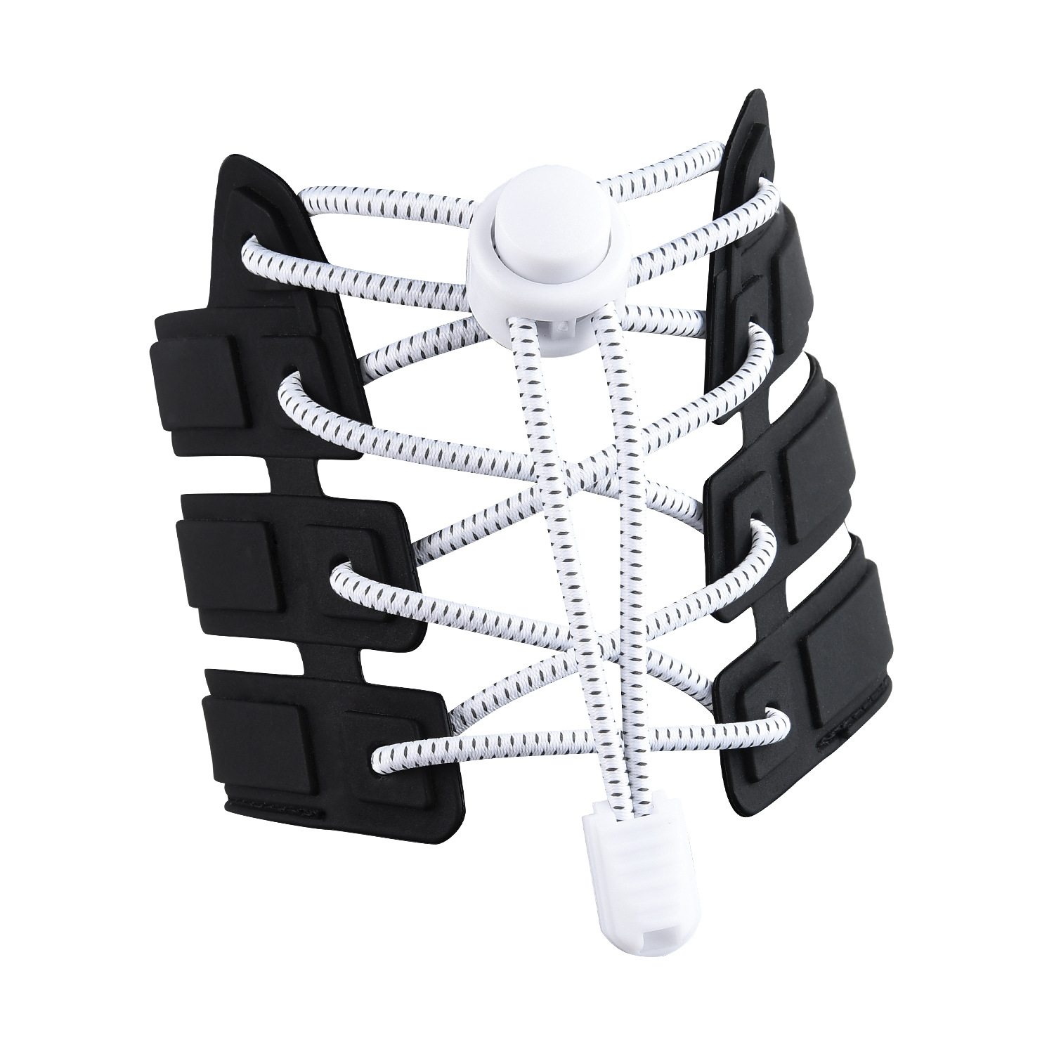 Factory Direct Sales Shoelace for Lazy People Children&#039;s Safety Free Shoelace Buckle White Dots Elastic String Athletic Shoe Laces
