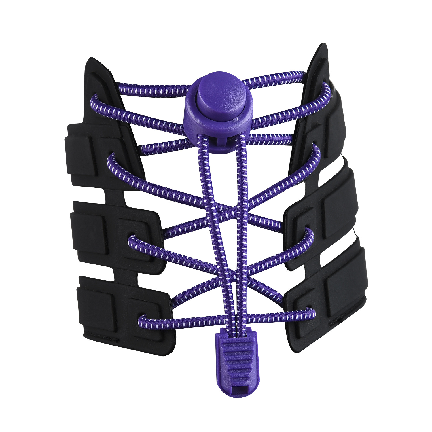 Factory Direct Sales Shoelace for Lazy People Children's Safety Free Shoelace Buckle White Dots Elastic String Athletic Shoe Laces