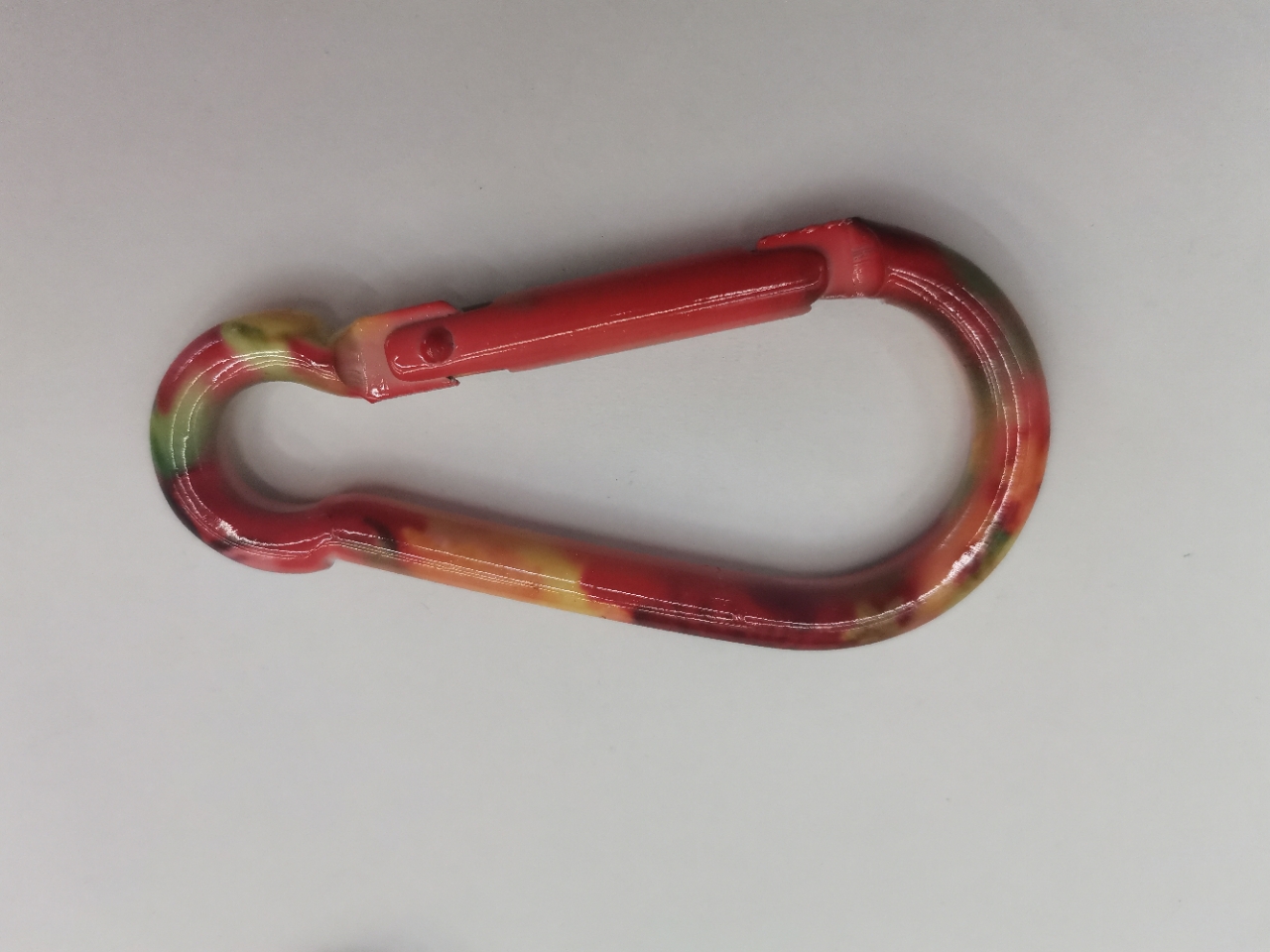 Factory Direct Sales of Aluminum Alloy Climbing Button Carabiner Painting Camouflage Bag Flower Safety Buckle
