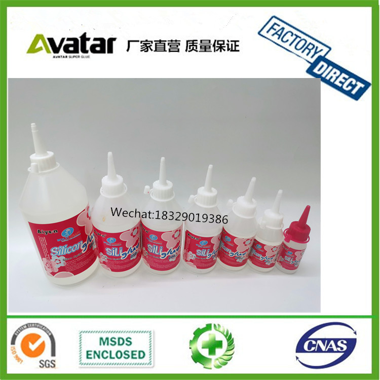Fast delivery factory price alcohol glue diy glue sili glue with 30ML 50ML 60ML 100ML 200ml 250ml 500ml 