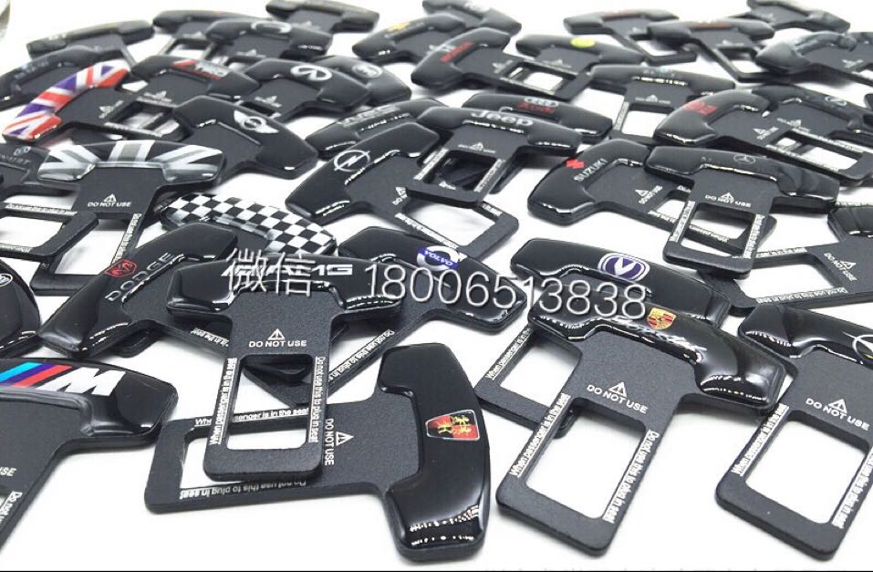 Automobile safety mute buckle carbon fiber safety buckle selling models