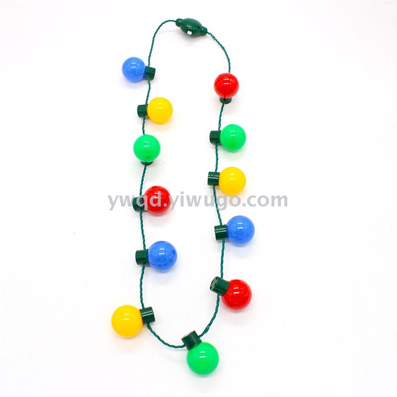 ZD Factory Direct Sales Halloween Christmas Foreign Trade Popular Style LED Light Bulb Necklace Safety Buckle Light Cable