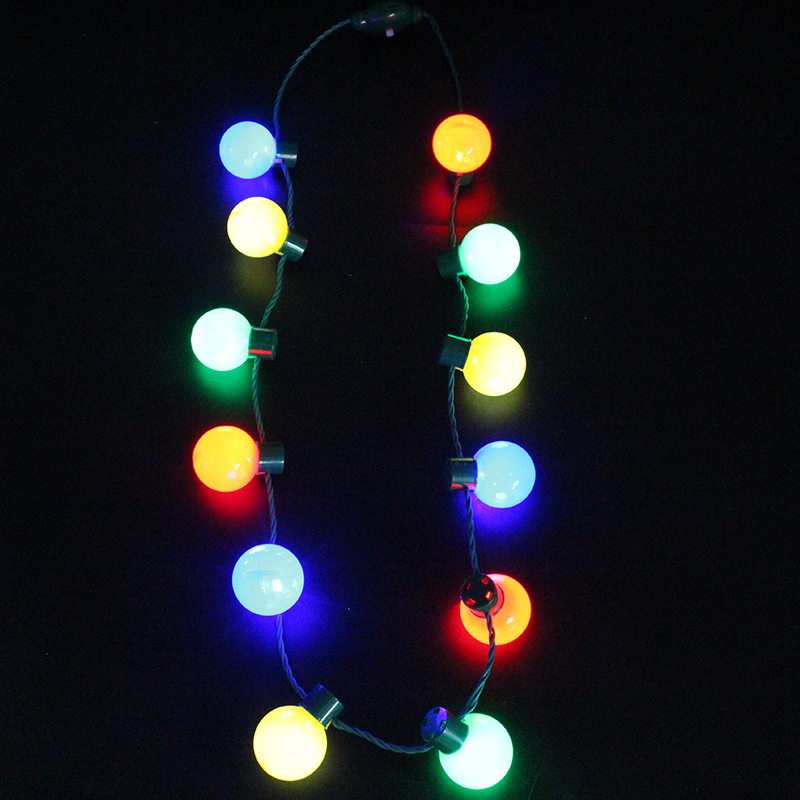 ZD Factory Direct Sales Halloween Christmas Foreign Trade Popular Style LED Light Bulb Necklace Safety Buckle Light Cable ZD Factory Direct Sales Halloween Christmas Foreign Trade Popular Style LED Light Bulb Necklace Safety Buckle Light Cable