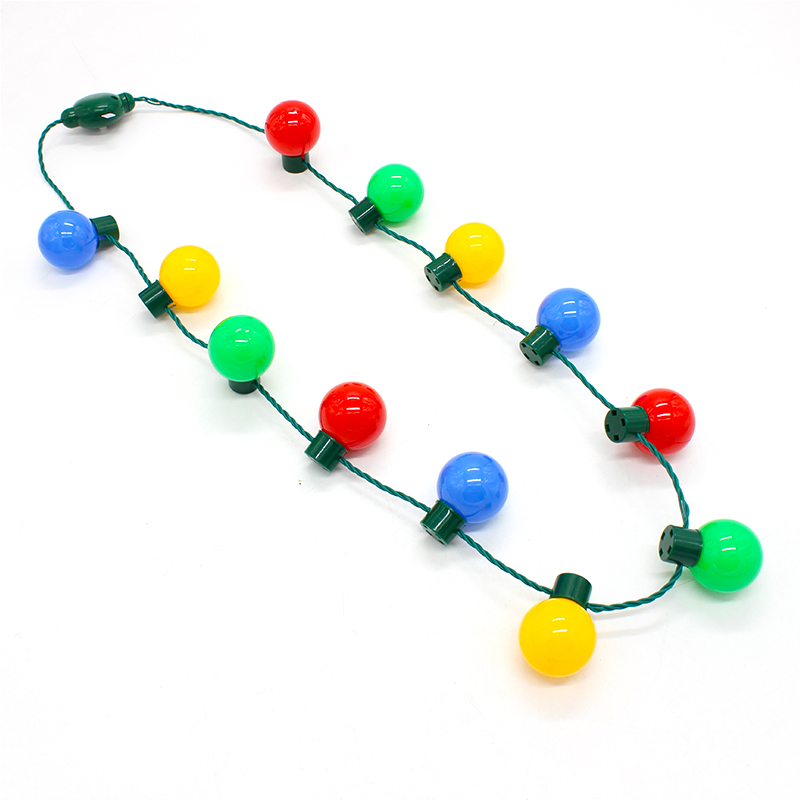 ZD Factory Direct Sales Halloween Christmas Foreign Trade Popular Style LED Light Bulb Necklace Safety Buckle Light Cable ZD Factory Direct Sales Halloween Christmas Foreign Trade Popular Style LED Light Bulb Necklace Safety Buckle Light Cable