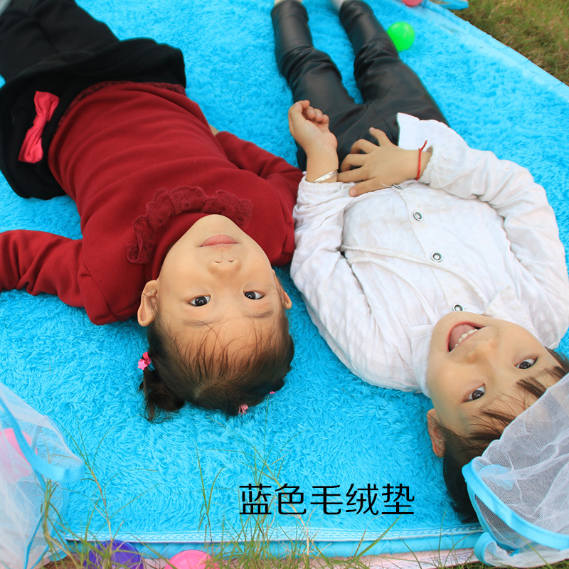 Hexagonal Princess Tent Crawling Mat Plush Mat Viscose Fiber Mat Coral Mat AE Children Tent Mat Coral Velvet round