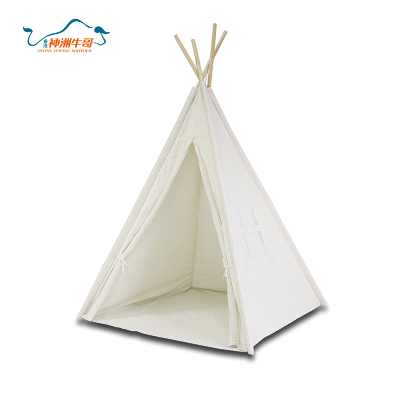 Shenzhou Niuge Factory Customized Wholesale Outdoor Camping with Windows Children's Wooden Stick Tent Dew Camp SZ-T048