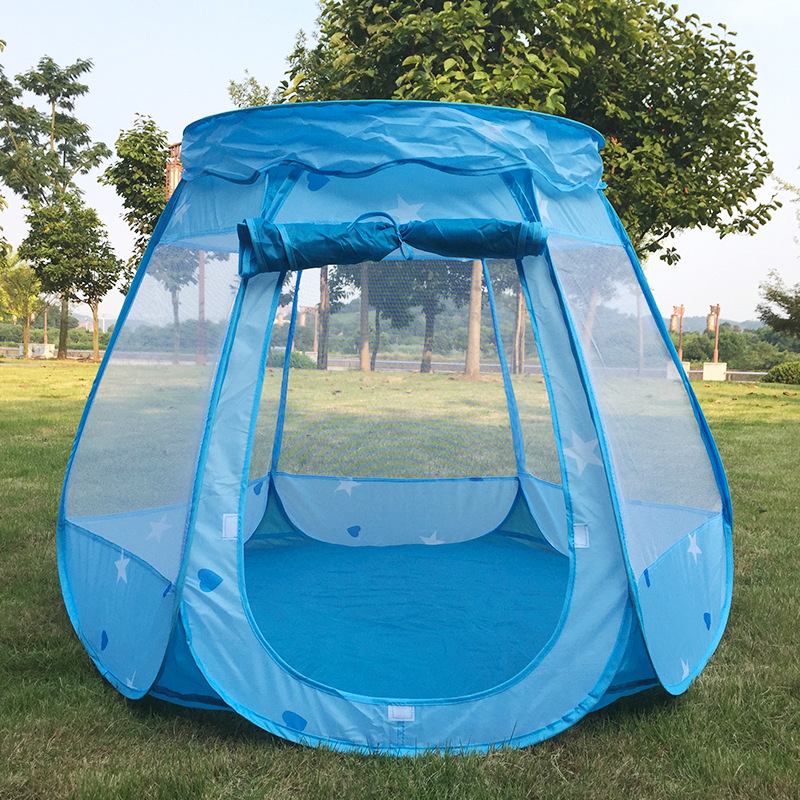 Children&#039;s Hexagonal Polyester Fabrics Tent with Lid Game House Indoor and Outdoor Baby Ball Pool Castle Wholesale