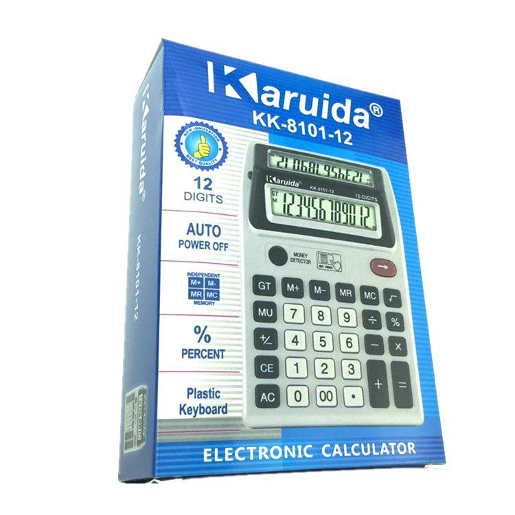 Karuida Kairoda Dual Screen Dual Display with Money Detector Lamp Calculator KK-8101-12