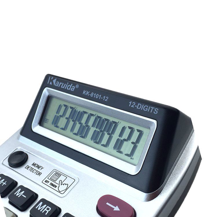 Karuida Kairoda Dual Screen Dual Display with Money Detector Lamp Calculator KK-8101-12 Karuida Kairoda Dual Screen Dual Display with Money Detector Lamp Calculator KK-8101-12