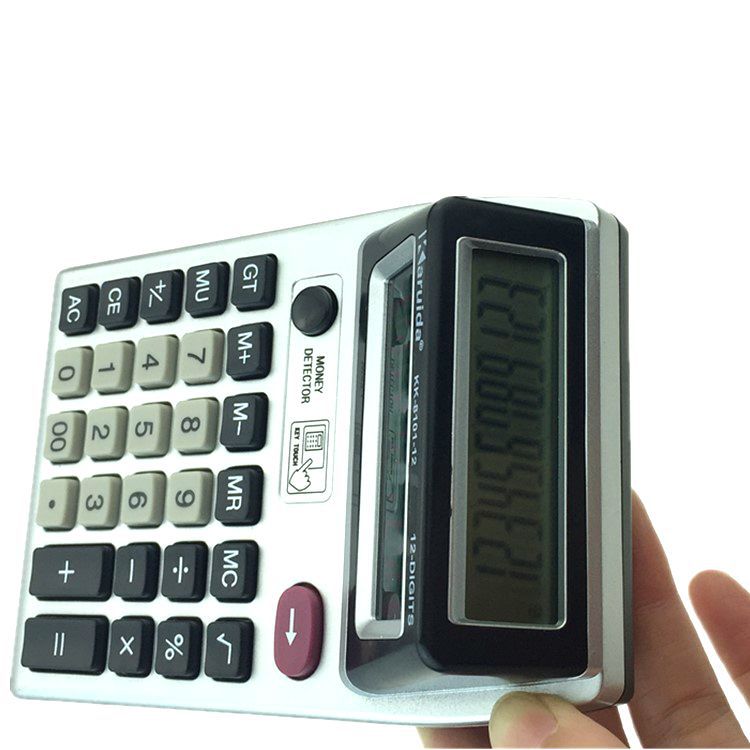Karuida Kairoda Dual Screen Dual Display with Money Detector Lamp Calculator KK-8101-12 Karuida Kairoda Dual Screen Dual Display with Money Detector Lamp Calculator KK-8101-12