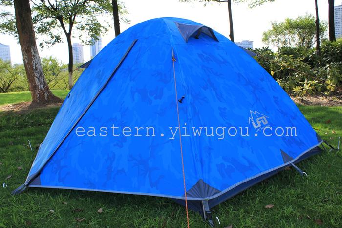Model 1527 double-layer mountaineering tent camping for 2 person aluminum pole tent storm Camo