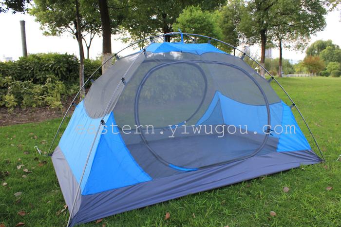 Model 1527 double-layer mountaineering tent camping for 2 person aluminum pole tent storm Camo