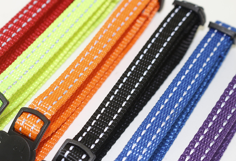 Pet Pet 1.0 Reflective Silk Frosted Bell Collar Cat Dog Collar Cat Head Safety Buckle Collar