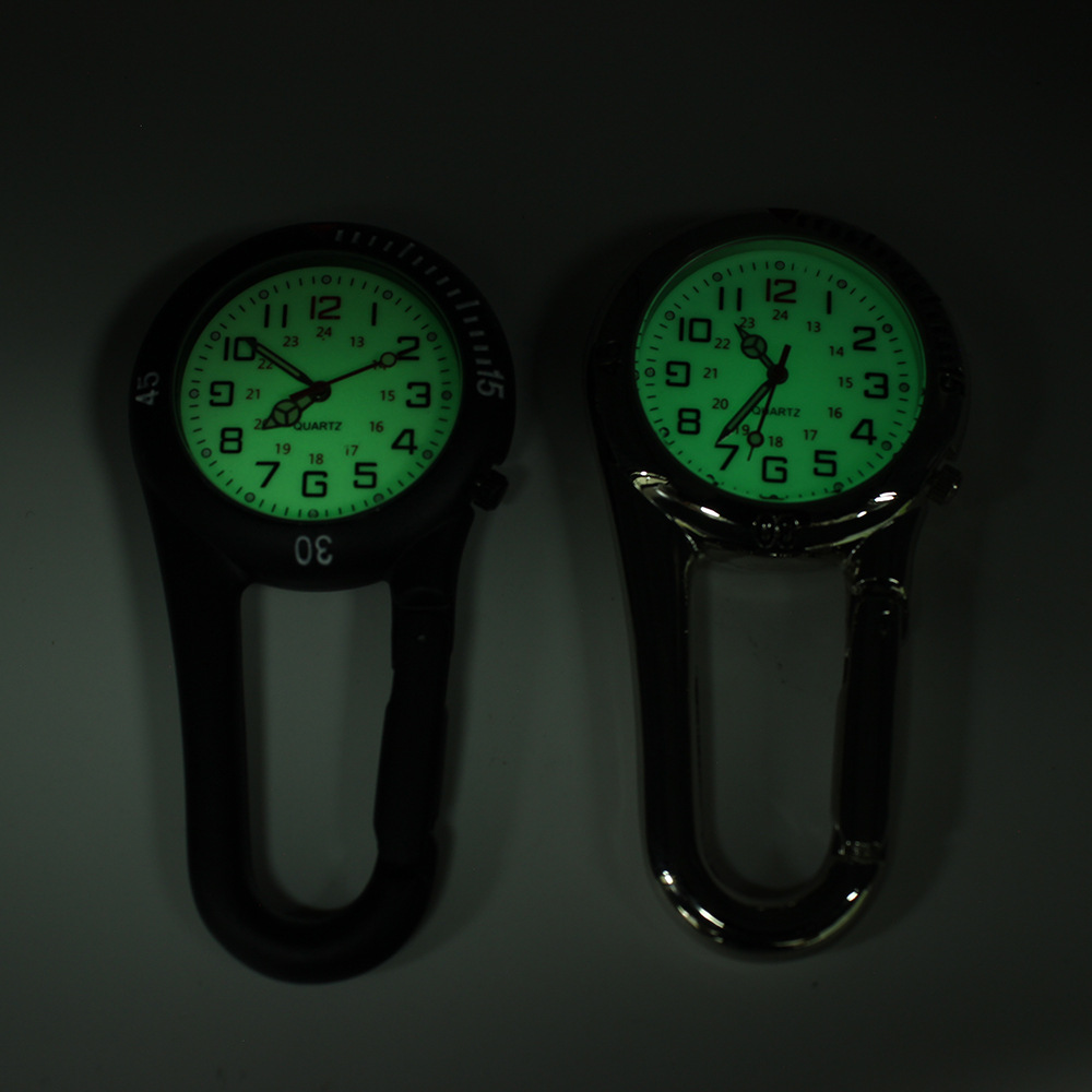 Alloy Material Fluorescent Dial Multifunctional Mountaineering Pocket Watch Safety Buckle Climbing Backpack Multifunctional Mountaineering Pocket Watch