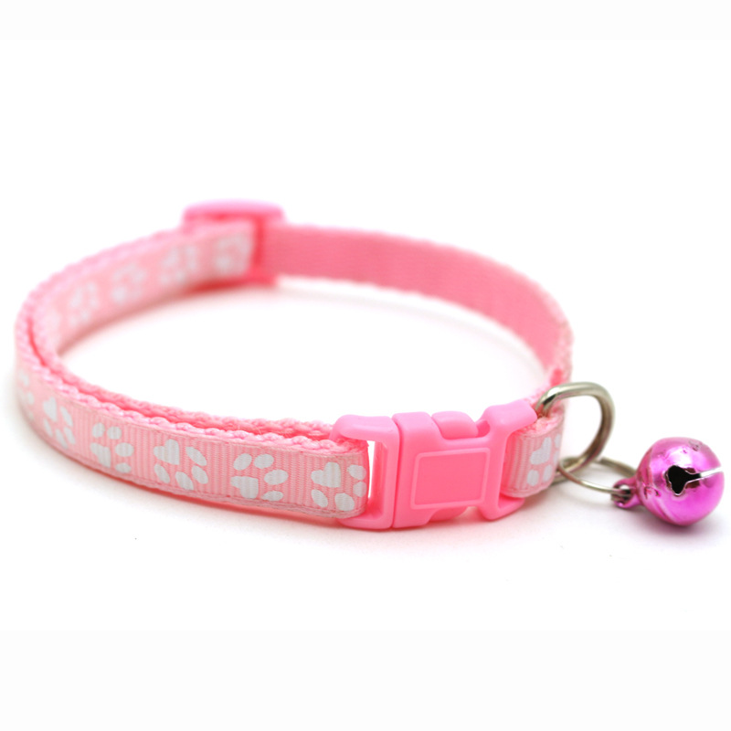 Pet Patch Bell Collar Dog Cat Single Footprint Safety Buckle Collar Cat Buckle Collar Retractable Dog Chain Pet Patch Bell Collar Dog Cat Single Footprint Safety Buckle Collar Cat Buckle Collar Retractable Dog Chain
