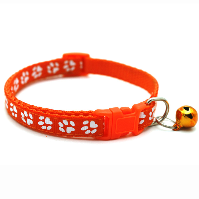 Pet Patch Bell Collar Dog Cat Single Footprint Safety Buckle Collar Cat Buckle Collar Retractable Dog Chain Pet Patch Bell Collar Dog Cat Single Footprint Safety Buckle Collar Cat Buckle Collar Retractable Dog Chain