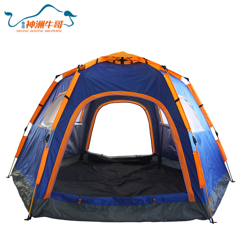 Outdoor Park Camping Camping 6-8 People Automatic Hexagonal Tent Single-Layer Tent Camping Factory Direct Sales Wholesale