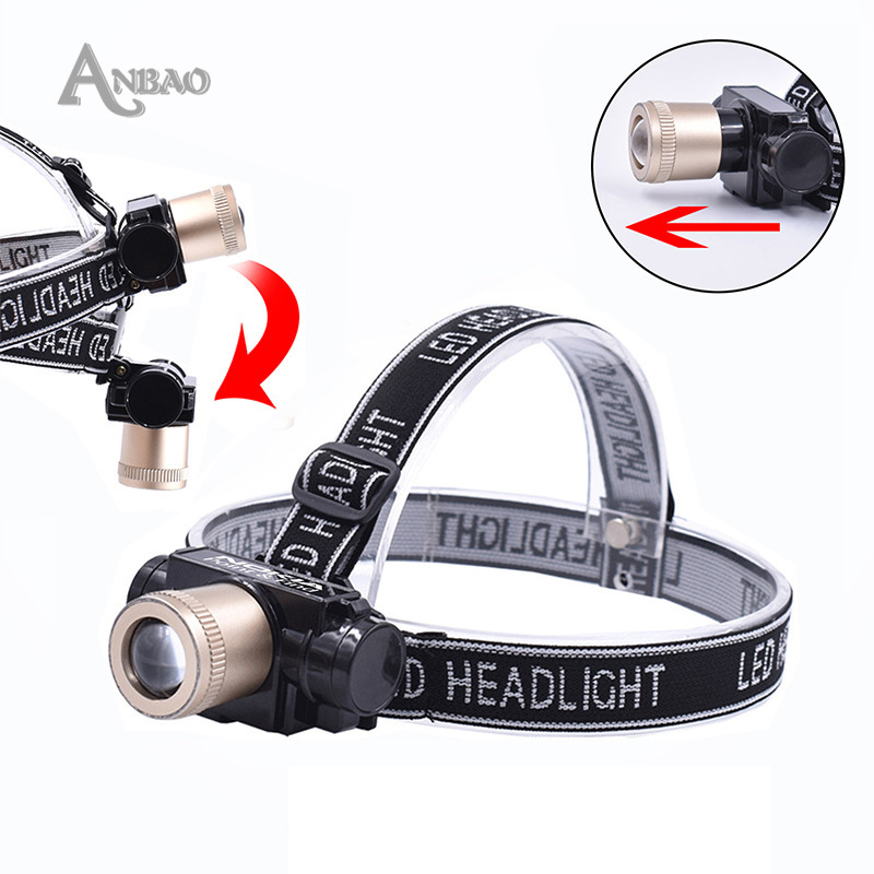 Rechargeable Zoom Headlight Strong Light Built-in Electronic Ballast Hunting Probe Super Bright Headlight Head-Mounted Night Fish Luring Lamp Miner&#039;s Lamp