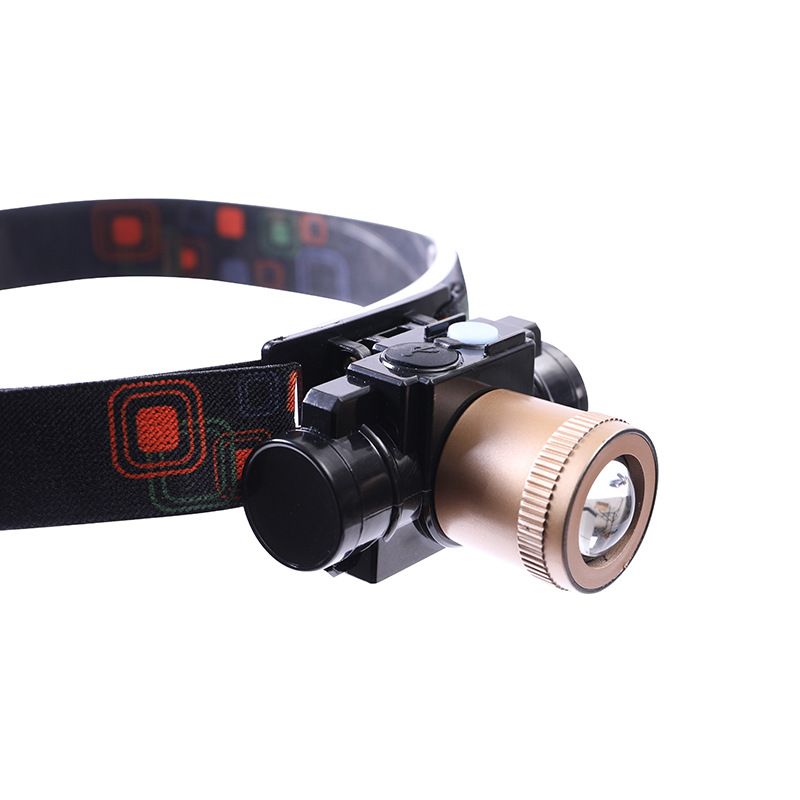 Rechargeable Zoom Headlight Strong Light Built-in Electronic Ballast Hunting Probe Super Bright Headlight Head-Mounted Night Fish Luring Lamp Miner's Lamp