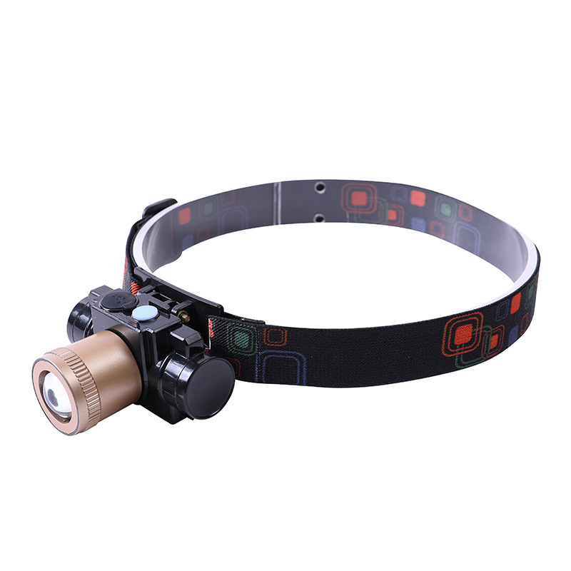 Rechargeable Zoom Headlight Strong Light Built-in Electronic Ballast Hunting Probe Super Bright Headlight Head-Mounted Night Fish Luring Lamp Miner's Lamp