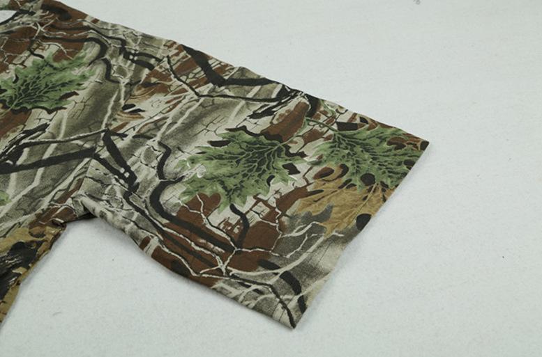 Bionic Camo t-leaf Camo hunting clothing outdoors summer camouflage t-bird suit with short sleeves cotton vest Bionic Camo t-leaf Camo hunting clothing outdoors summer camouflage t-bird suit with short sleeves cotton vest