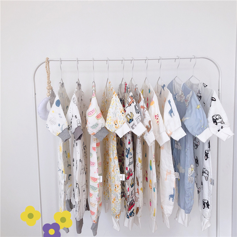 Spring and Autumn Long-Sleeved Four-Layer Bamboo Cotton Cloth Leg Sleeping Bag Baby Anti-Kick Quilt Sleeping Bag Spring and Autumn Long-Sleeved Four-Layer Bamboo Cotton Cloth Leg Sleeping Bag Baby Anti-Kick Quilt Sleeping Bag