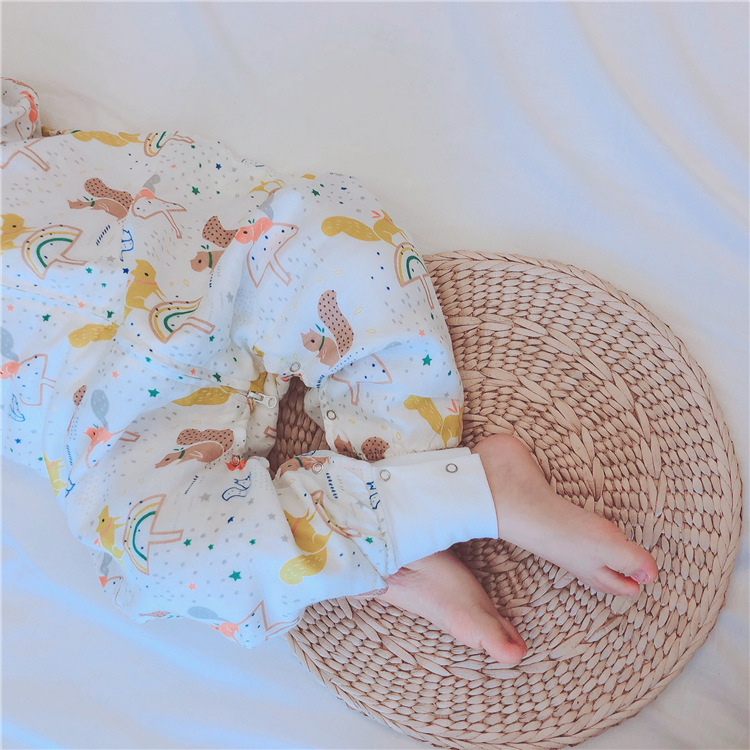 Spring and Autumn Long-Sleeved Four-Layer Bamboo Cotton Cloth Leg Sleeping Bag Baby Anti-Kick Quilt Sleeping Bag Spring and Autumn Long-Sleeved Four-Layer Bamboo Cotton Cloth Leg Sleeping Bag Baby Anti-Kick Quilt Sleeping Bag
